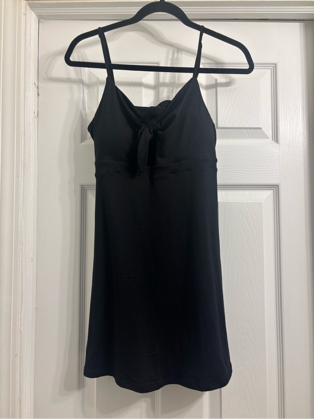 Sonoma Black Mini Dress with Front Tie